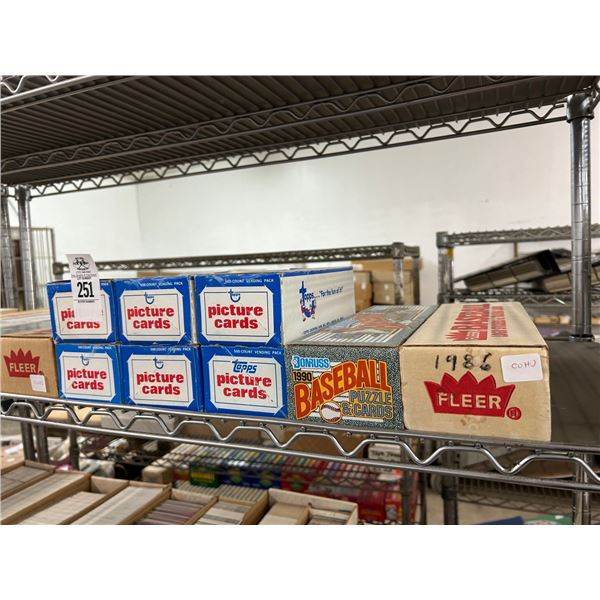 Shelf of Sports Trading Cards