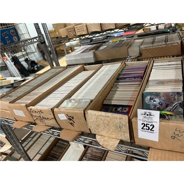 Shelf of Sports Trading Cards