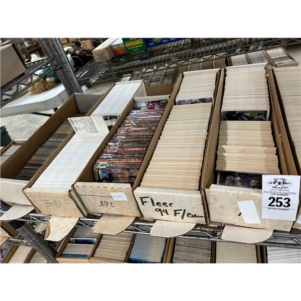 Shelf of Sports Trading Cards