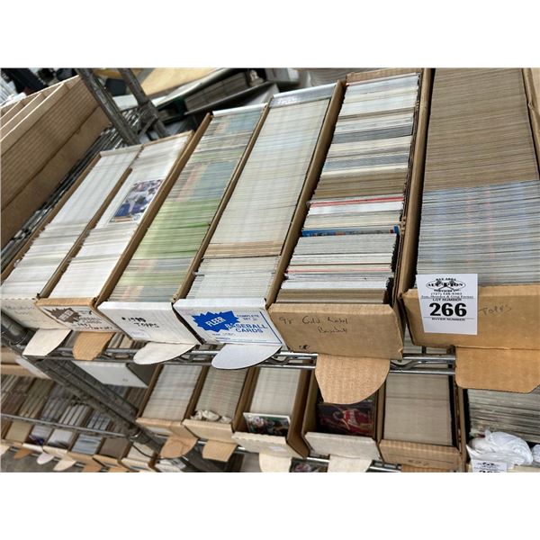 Shelf of Sports Trading Cards