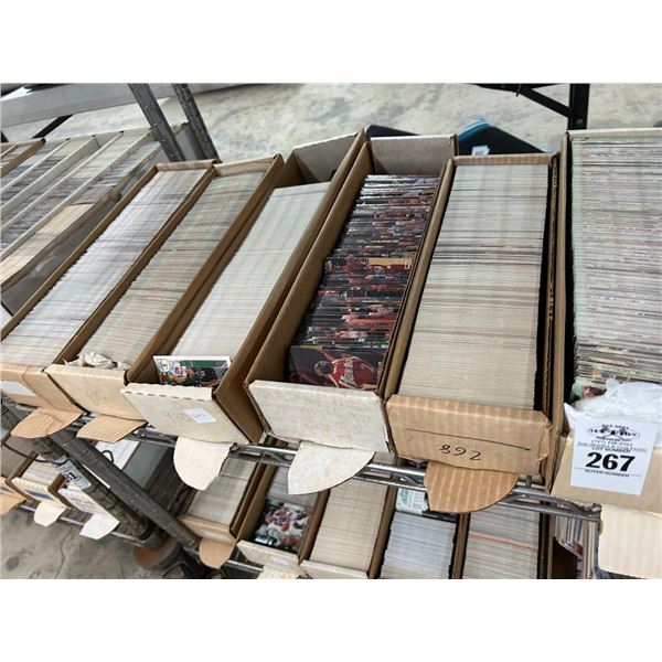 Shelf of Sports Trading Cards