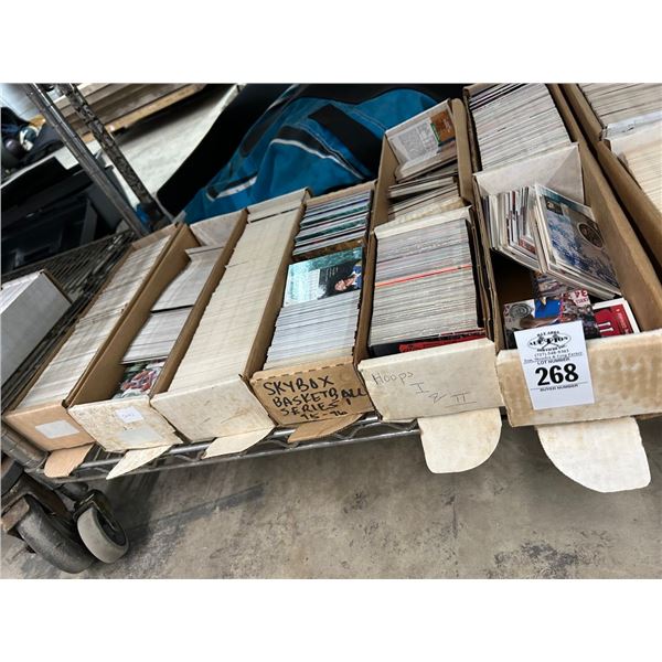 Shelf of Sports Trading Cards