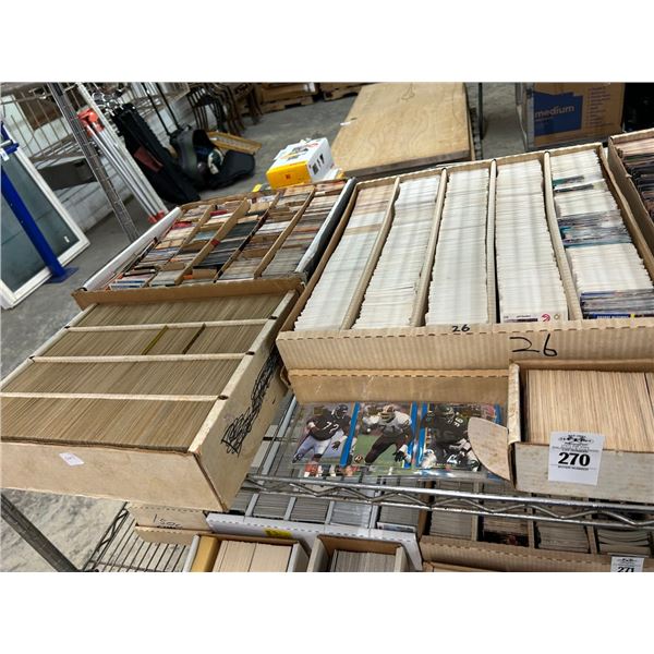 Shelf of Sports Trading Cards