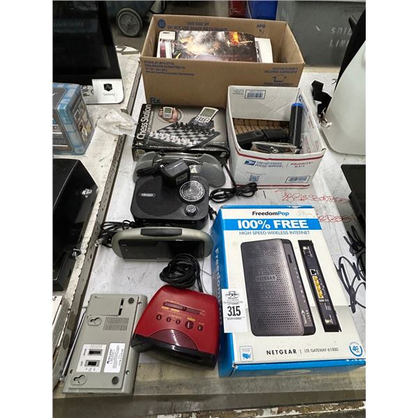 Alarm Clocks, Wifi Extender, Weather, Monitor, Chess Set, Books, Home Goods