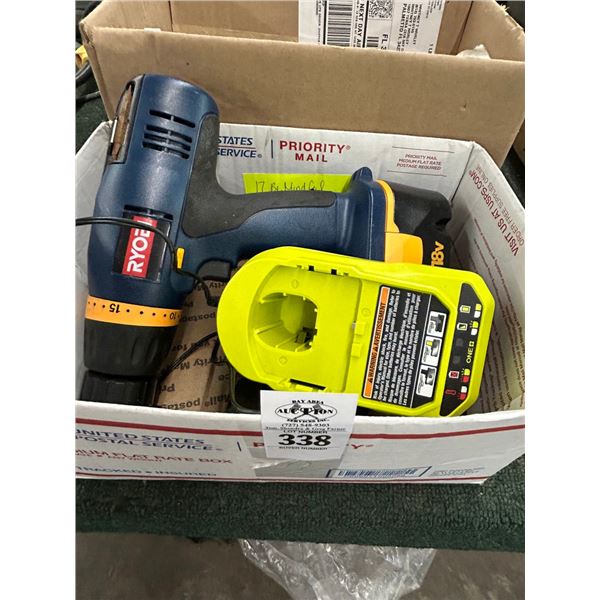 Ryobi Cordless Drill w/Batteries, Amp Probe