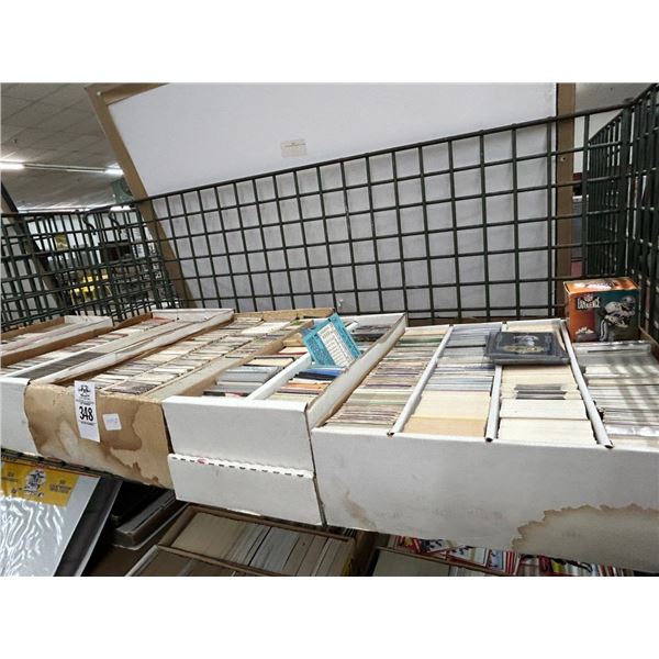 Shelf of Sports Trading Cards