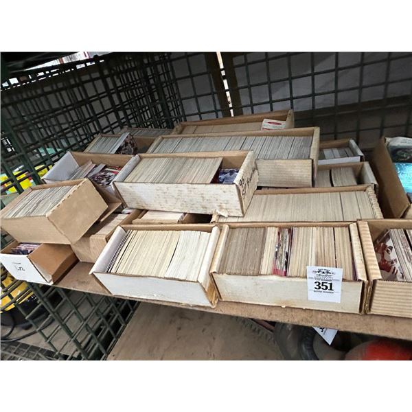 Shelf of Sports Trading Cards