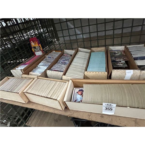 Shelf of Sports Trading Cards