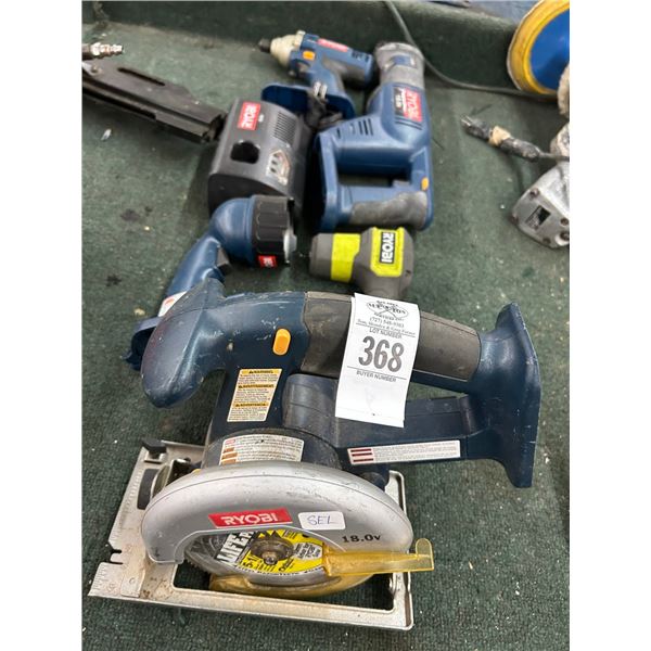 Ryobi Cordless Tools w/Charger - No Batteries