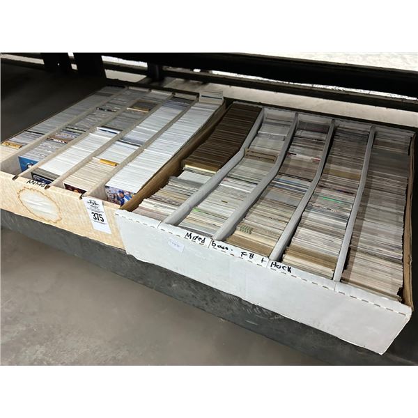 Large Flats 2 w/Asst. Sports Trading Cards