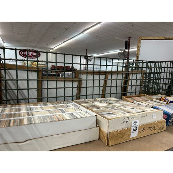 Shelf of Sports Trading Cards