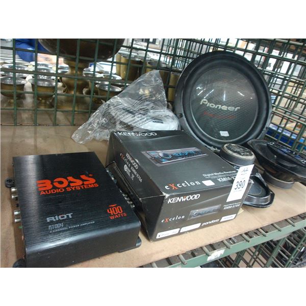 Kenwood Car Stereo, Asst. Speakers, Boss Amp