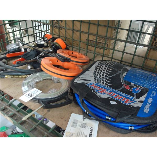 Fish Tapes, Star Wrench, Pump Gauge, Tire Chains