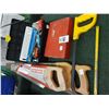 Image 1 : Hand Saws, Rings, Small Toolbox w/Tools