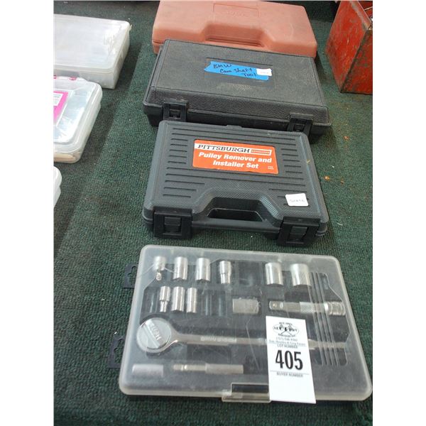 Portable Socket Set, Pulley Remover, Cam Shaft Tool, Strut Spring Compressor