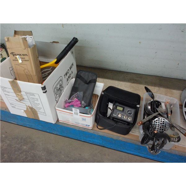 Utensils, Wood Burning Kit, Headphones, Bug Zapper Racket, Heating Tray,