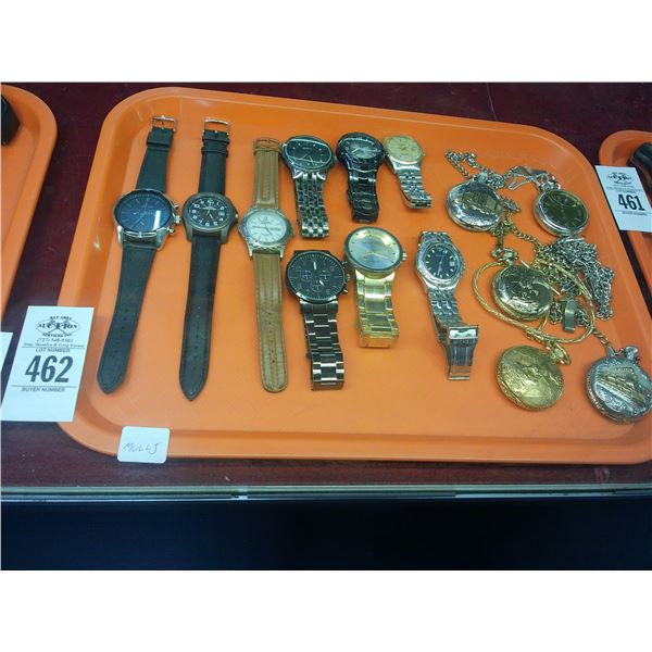 14-Asst. Men's Wristwatches/Pocket Watch - 14 X $