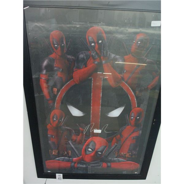 Ryan Reynolds Autographed Marvel Poster