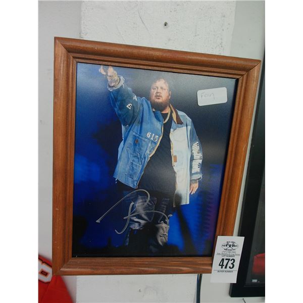 Jelly Roll Autographed Framed Photo