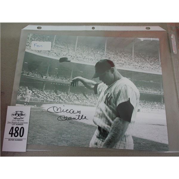 Mickey Mantle Vintage Autographed Photo