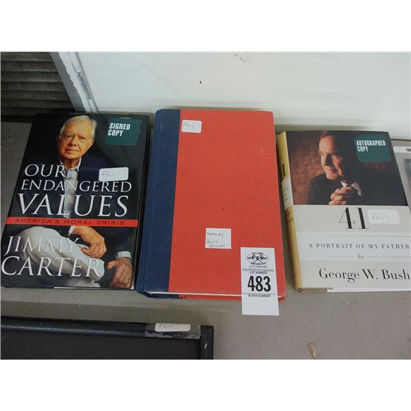 Autographed Books George W. Bush, Ronald Reagan, Jimmy Carter
