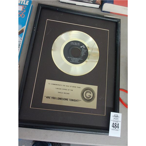 Commemorative RCA Elvis Presley Record "Are You Lonesome Tonight"