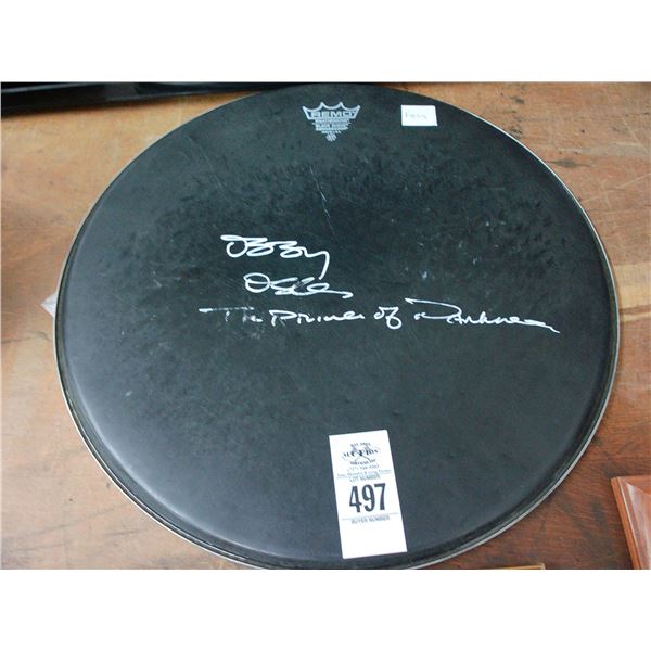 Remo Drum Skin Autographed Ozzy Osbourne "Prince Of Darkness"