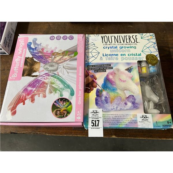 Butterfly Wings, Crystal Growing Unicorn