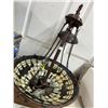 Image 1 : Ornate Leaded Glass Hanging Lamp