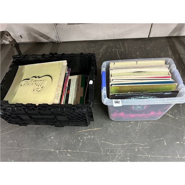 Vintage Vinyl Record Albums - 2 Boxes