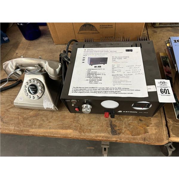 Astron RS35A Power Supply, Vintage Style Telephone