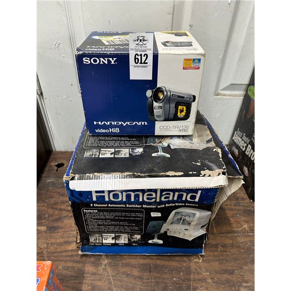 Homeland Security Monitor Camera Set, Sony Handicam