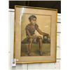 Image 1 : Vintage Wall Shoe Shine Artist Signed - 20"  X  24"
