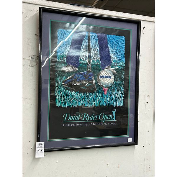 Durell Ryder Open Promotional Framed Poster