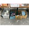 Image 1 : Bins/Boxes 4 w/Home Good Décor, Ammo Box, Fishing Pole Transport, Rags