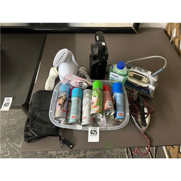 Ladie's Clutches, Clothes Irons, Body/Hair Coloring, Vanity Tools