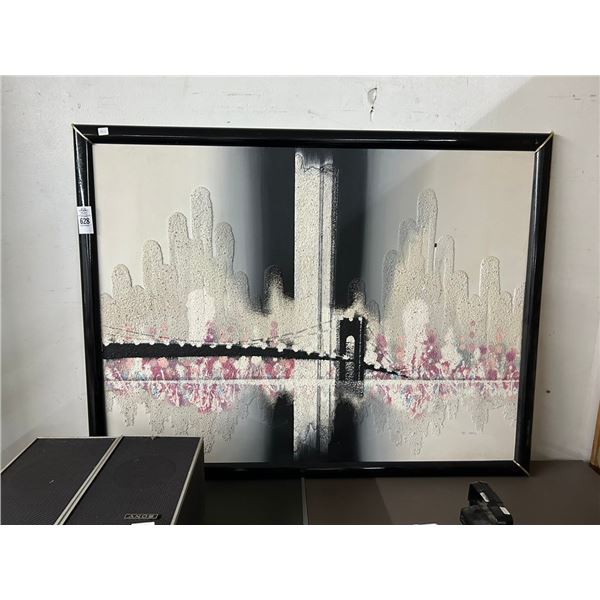 Abstract Textured Golden Gate Bridge Wall Art - 40"  X  48"