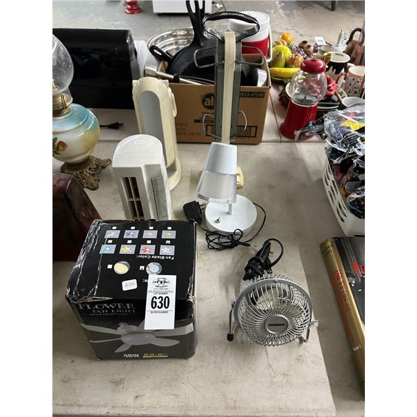 Desk Lamps, Personal Heater/Fan, Flower Fan Light
