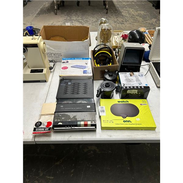 Digital To Analog Converter, Tape Player, Air Inflators, Headphones, Light Reader,