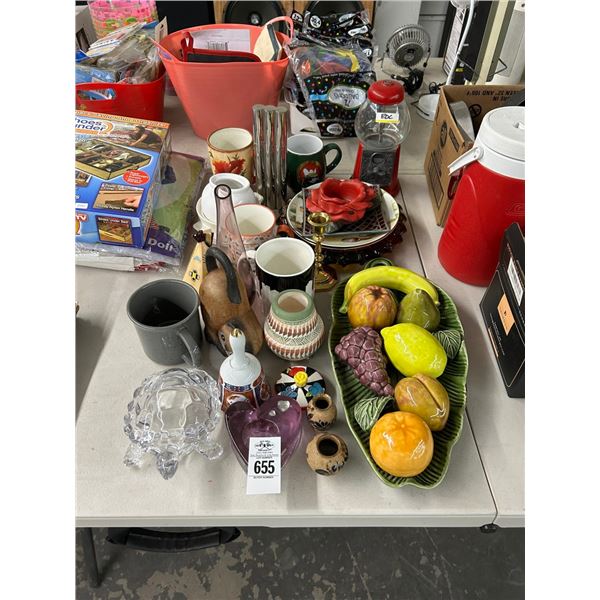 Gumball Machine, Bell, Art Glass, Asst. Décor, Mugs