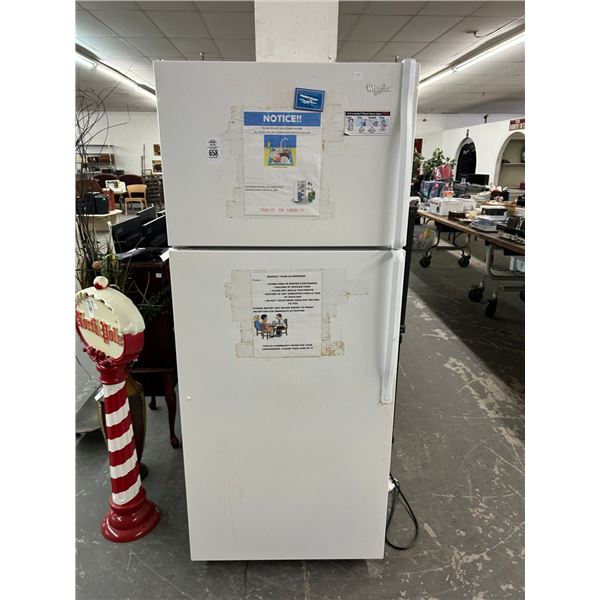Whirlpool White Ref/Freezer