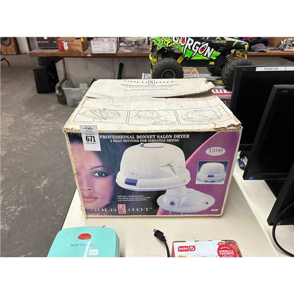 Gold Hot Bonnet Salon Hair Dryer
