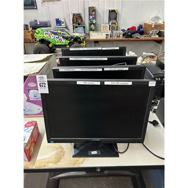 4-Flat Panel Computer Monitor - 4 X $