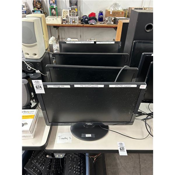 4-Acer Flat Panel Monitor - 4 X $