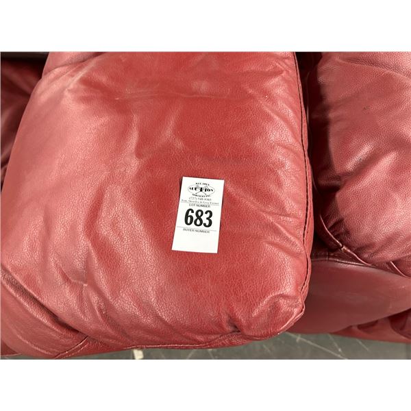 Scan Design Style Chrome Leather Loveseat Set