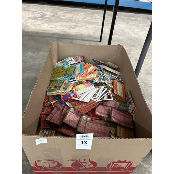 Box of Sports Trading Cards