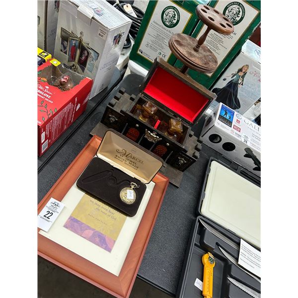 Wall Inspiration, Ornate Decanter Set, Smoke Pipe Pedestal