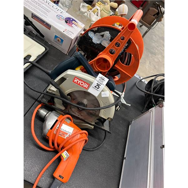 Ryobi Circular Saw, Electric Drill, Cord Reel