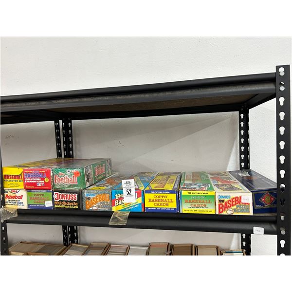 Shelf of Sports Trading Cards
