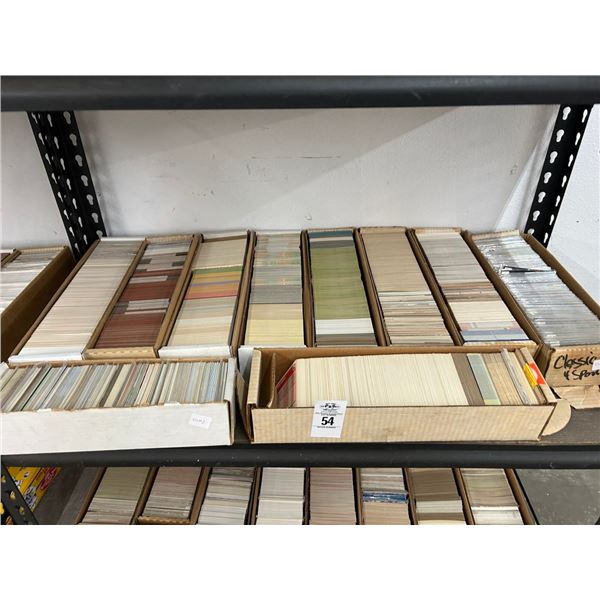 Shelf of Sports Trading Cards